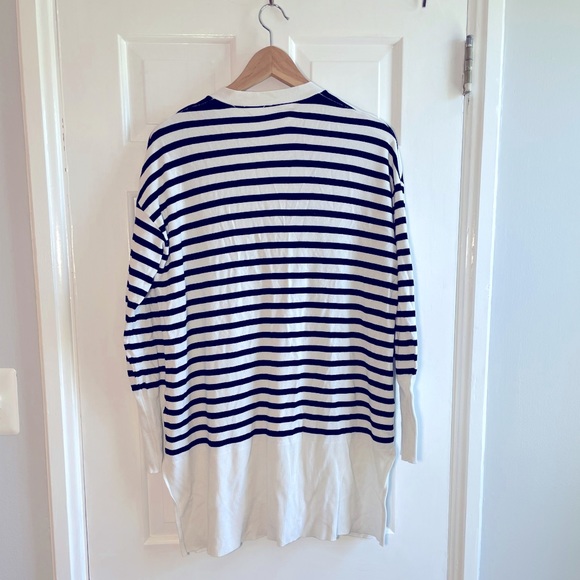 Seraphine Long-Line Striped Maternity Cardigan Size S - Picture 4 of 5